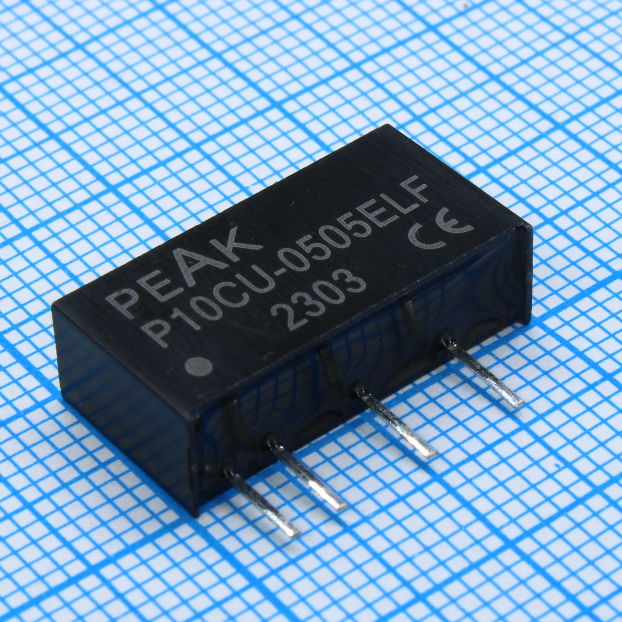 P10CU-0505ELF - Преобразователь DC/DC на печатную плату 2Вт, вход 5В, выход 5В/100мА, изоляция 1000В постоянного тока КПД 72% -40°С…+85°С