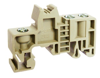 Концевой стопор 2G3(BG) - Концевой стопор на рейку DIN35, тип зажима: винт, ширина: 9,5 мм, цвет: серый, пластик