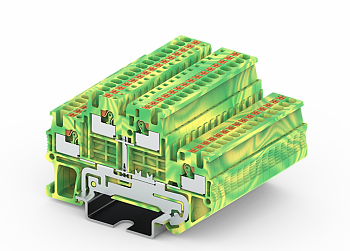 Этажная клемма TPD1.5-2-PE - Этажная клемма, тип фиксации провода: push-in, номинальное сечение: 1,5 мм кв., 16A, 500V, ширина: 3,5 мм, цвет: желто-зеленый, тип монтажа: DIN 35
