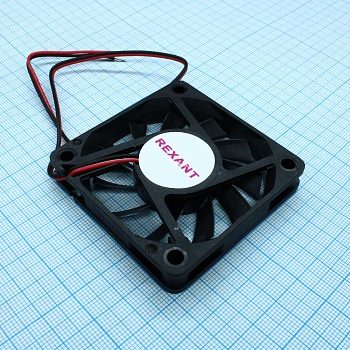 RX 6010MS 12VDC - Вентилятор 12В 60x60х10 S 4000 об/мин., 28.95м3/час, 32дБ, подшипник скольжения, тип вывода - провод