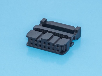 IDC-14 - IDC разъем, розетка на плоский шлейф 14pin(2x7), шаг 2.54мм