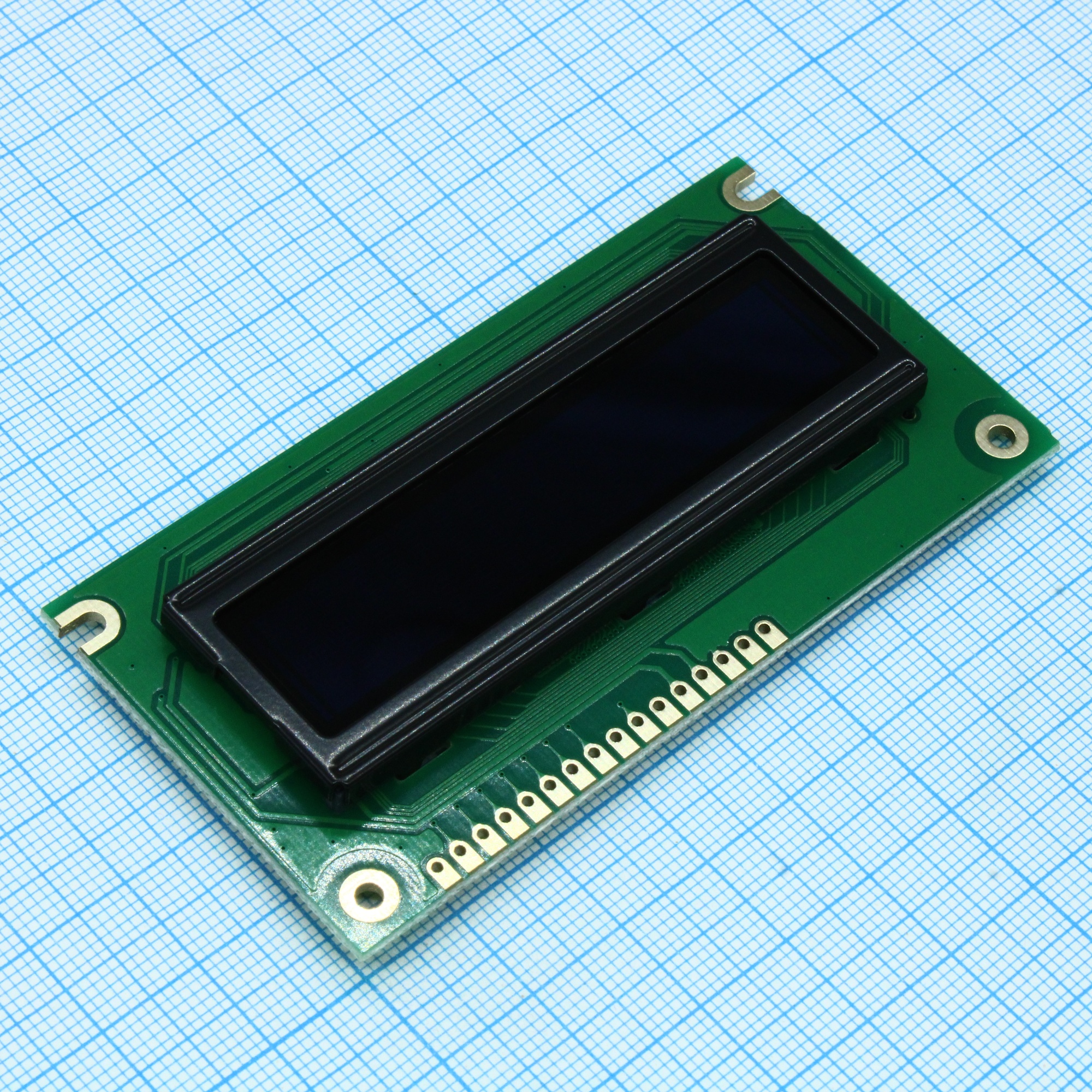 WEH001602ELPP5N00100 - OLED символьный 16х2 (1602E), COB, желтый, 8-битный паралл. интерфейс 6800, VDD =5В, -40...+80С