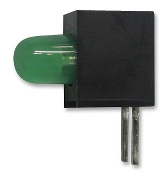 L-1384AD/1GD - Светодиод 3,4мм с держателем/зеленый/565нм/8-15мкд/60°