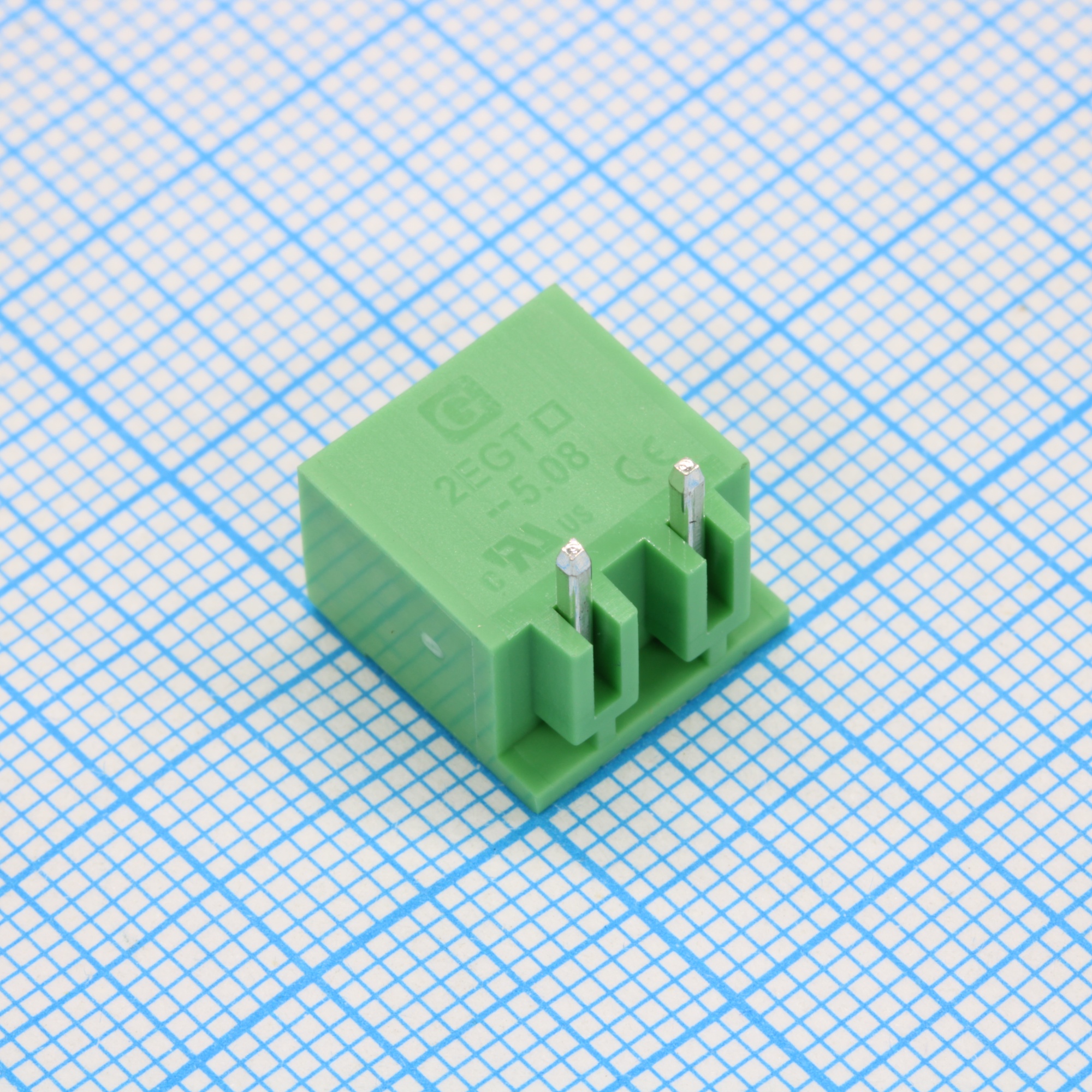 2EGTRC-5.08-02P-14-00 - Разъемный клеммный блок на плату, 2 контакта. Серия 2EGTRC-5.08