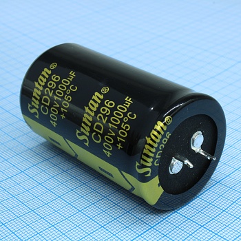 TS13DS2G102MSB0D0R - Конденсатор алюминиевый электролитический 400В 1000мкФ ±20% 35*60 P:10мм защелкиваемые выводы 3000ч -25...105°С