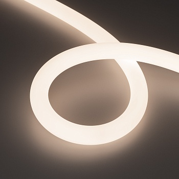 Лента герметичная MOONLIGHT-TOP-A336-D25mm 48V Day4000 360deg (12.5 W/m, IP65, 2835, 20m, wire x1) 039439 - Гибкая герметичная лента (неон серии MOONLIGHT), сечение 25х25 мм. Светодиоды SMD 2835 336 шт/м. Цвет свечения ДНЕВНОЙ БЕЛЫЙ (4000 К), индекс цвето