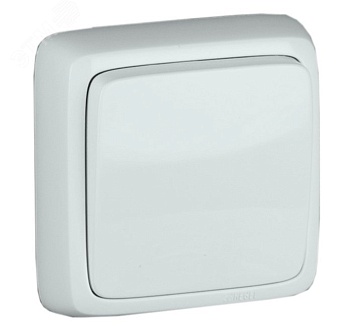 Выключатель одноклавишный наружный с изоляционной пластиной белый 16А ВА16-113