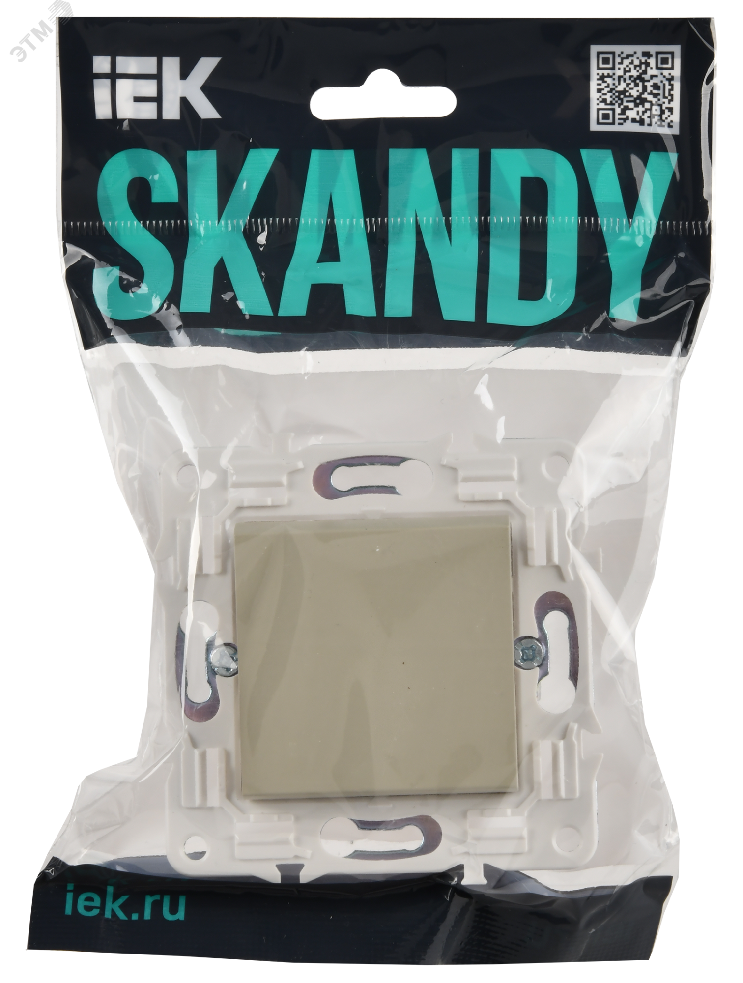 SKANDY Выключатель 1-клавишный проходной 10А SK-V02B бежевый IEK SK-V12-0-10-K10