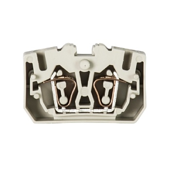 Клемма двойная WKF 2,5/MD/ F - Сдвоенная проходная клемма, тип фиксации провода: пружинный, номинальное сечение: 2,5 мм кв., 24A, 800V, ширина: 10 мм, цвет: серый, тип монтажа: монтажный фланец