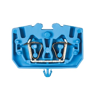 Клемма WKF 2,5/M / R BLAU - Проходная клемма, тип фиксации провода: пружинный, номинальное сечение: 2,5 мм кв., 24А, 800V, ширина: 5 мм, цвет: синий, тип монтажа: на панель