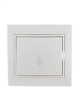 Переключатель проходной 1-кл. СП Mira 10А IP20 с бел.вставкой бел. 701-0202-105