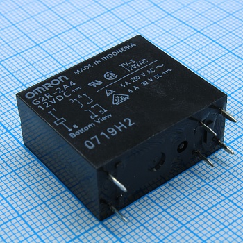 G2R-2A4-12DC - Реле силовое 8А два контакта на замыкание катушка 12В