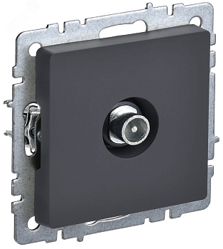 BRITE Розетка TV проходная РТВ10-0-БрГ графит BR-A10-P-K53