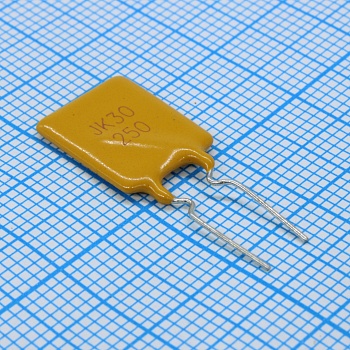 JK30-250 - Предохранитель самовосстанавливающийся 30В 40A 2.5А(удержание) 5А(отключение) 11сек 1.2Вт 30Ом перед отключением