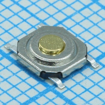 8-1437565-0 - Кнопка тактильная 4.9х5мм OFF (ON) SPST круглая 0.05А 24В 1.57Н SMD лента на катушке