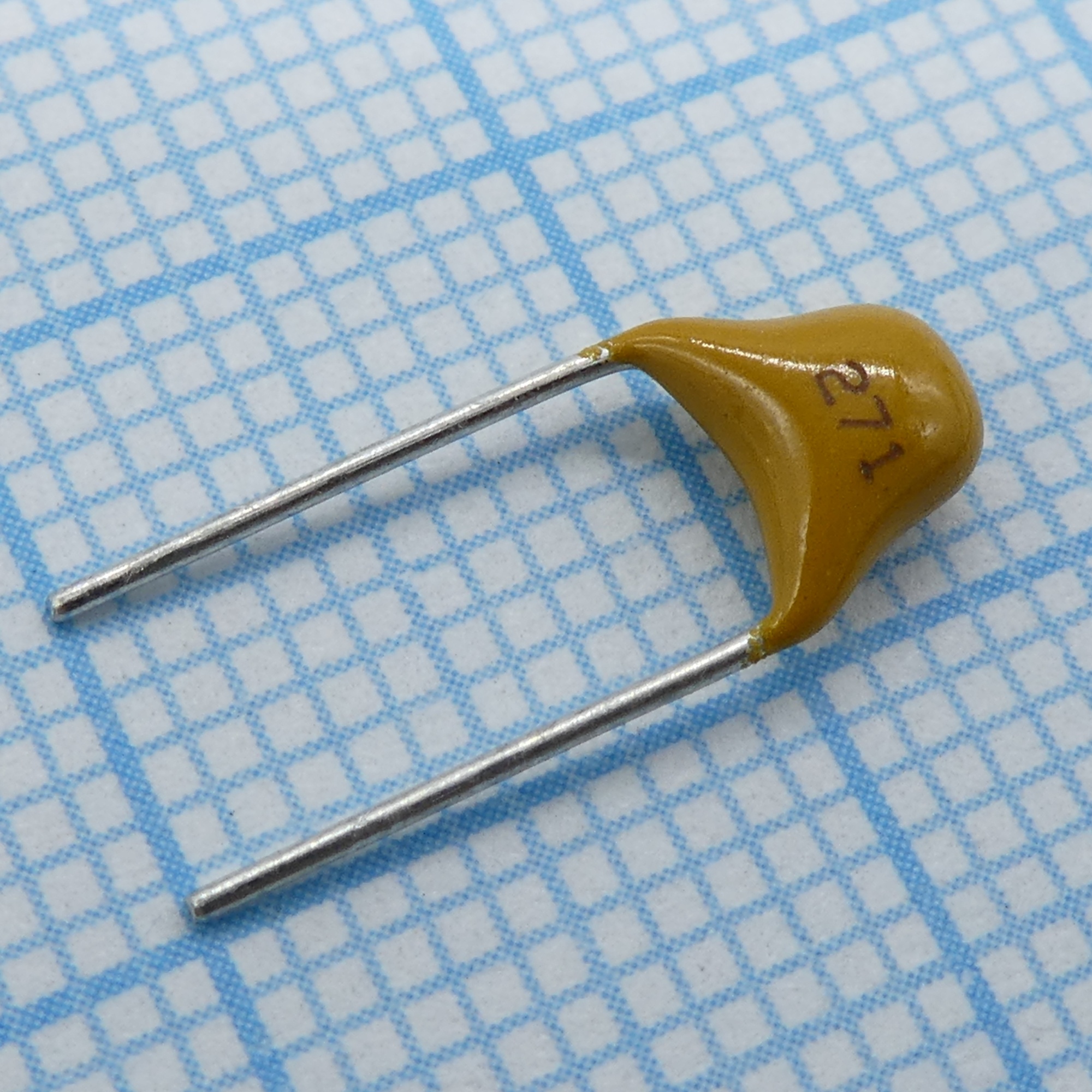 TS170R1H271JSBNB0R - Конденсатор керамический многослойный 270пФ 50В NPO ±5% радиальный 5.08мм 125°C россыпь