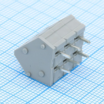 GT245-5.0-03P-11-00 - Нажимной безвинтовой клеммный блок 3 контакта. Зажим типа зажимная клеть. Серия GT245-5.0