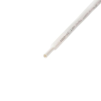 Трубка термоусадочная ТУТ нг 6,0/3,0 белая - 1м, не поддерживает горение