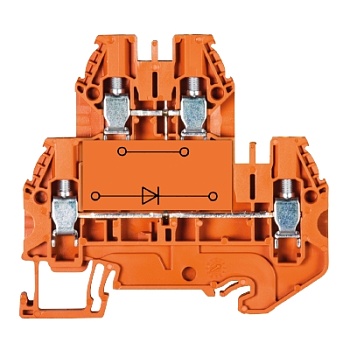 Клемма WT 4 E G-ULR - Многоуровневая функциональная клемма, тип фиксации провода: винтовой, номинальное сечение: 4 мм кв., ширина: 6 мм, цвет: оранжевый, тип монтажа: DIN 35