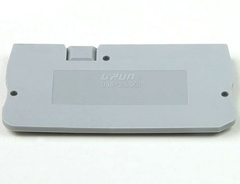 Торцевая крышка UJ6-2.5SKG - Торцевая крышка для клемм UJ6-2.5SK, цвет: серый