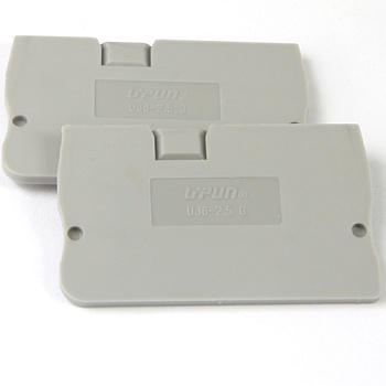 Торцевая крышка UJ6-2.5G - Торцевая крышка для клемм UJ6-2.5, цвет: серый