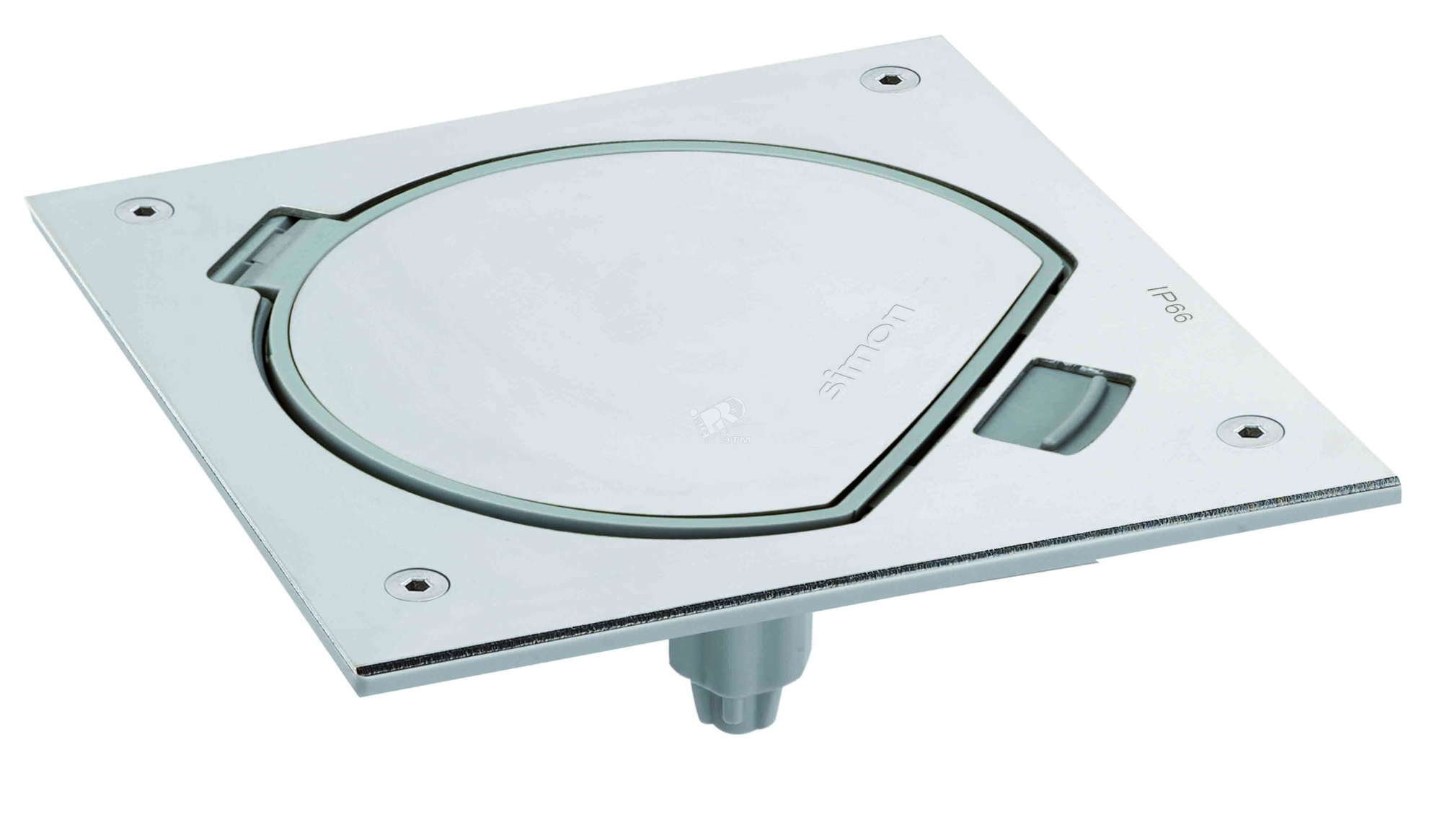 Основа с крышкой на защелке KGE без роз. K45 нерж. сталь Connect KSE0-23-72 - Влагостойкая основа на 1 механизм K45 (пустышка), IP66, сталь