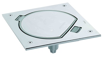 Основа с крышкой на защелке KGE без роз. K45 нерж. сталь Connect KSE0-23-72 - Влагостойкая основа на 1 механизм K45 (пустышка), IP66, сталь