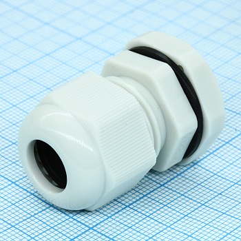 Кабельный ввод M18-G - Кабельный ввод, M18х1,5, диапазон зажимаемых проводников: 5 - 10 мм, SW 22 мм, пластик, серый