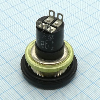 К-3-1П  24мм (металл) - 1 замыкание, 1 размыкание, черный протектор