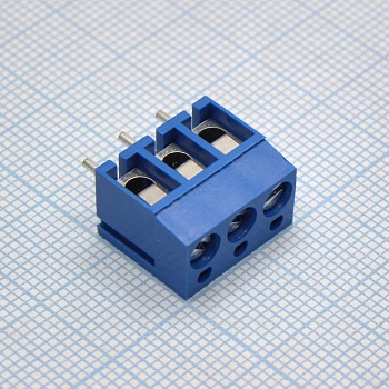 DG300-5.0-03P-12-00A(H) - Винтовой клеммный блок с защитой провода, 3 контакта. Серия DG300-5.0