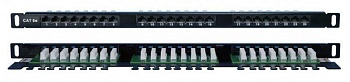 Патч-панель 19дюйм 0.5U кат.5E 24 порта RJ45 Dual IDC PPHD-19-24-8P8C-C5E-110D высок. плотности 244076