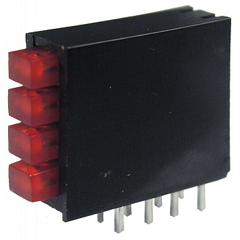 L-914CK/4IDT - Светодиодный модуль 4LEDх2х3мм/красный/625нм/1.8-8мкд/100°