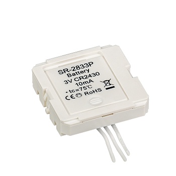 Конвертер SR-2833P (3V, DIM) 018300 - Конвертер с радиомодулем встраивается в подрозетник и подкл-ся к двойной клавишной кнопке (контакты без фиксации). В качестве двойной кнопки обычно использ-ся клавишный перекл-ль для рольставней (краткое нажатие - вкл