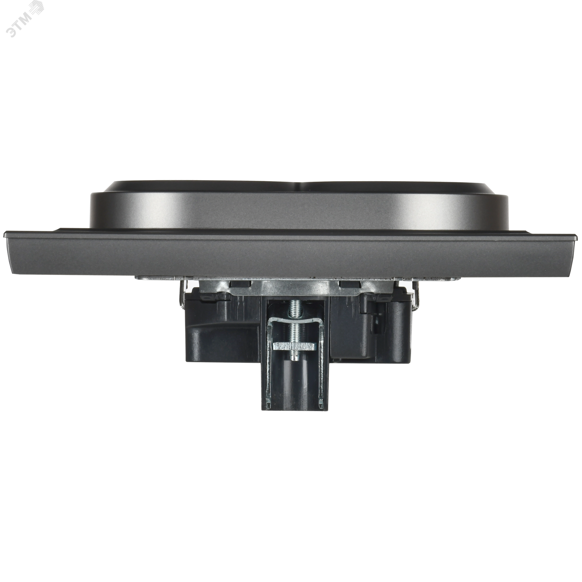 Розетка 2-м СП BRITE РС12-3-БрС 16А в сборе с заземл. без защ. шторок сталь BR-R21-16-K46-F