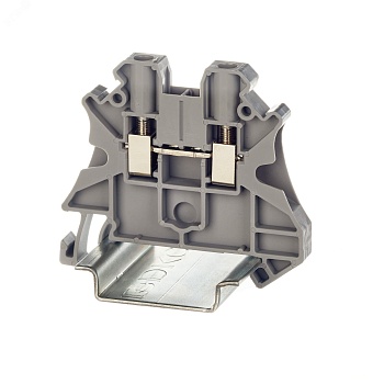 Клемма проходная винтовой зажим 2 точки подключения 4кв.мм сер. TUR-4