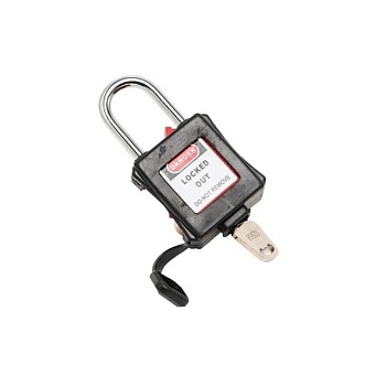 gwrcov1 - Чехол защитный для блокировочного замка с нейлоновым корпусом и дужкой 6 мм, резина, цвет – черный, 1 шт/упак