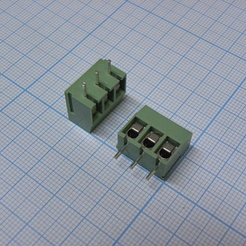 DG300-5.0-03P-14-00A(H) - Винтовой клеммный блок с защитой провода, 3 контакта. Серия DG300-5.0