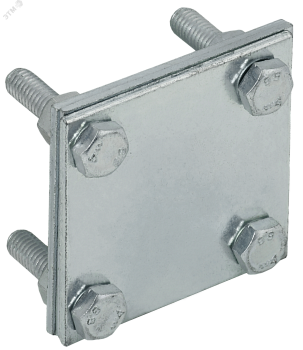 Зажим крестообразный с разделителем полоса-полоса 40мм оцинкованная сталь HDZ IEK ZCC68-14-1-40