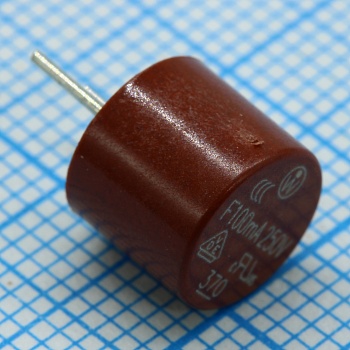 37001000410 - Предохранитель сверхминиатюрный быстродействующий 0.1A 250В радиальный 8.5х8мм россыпь