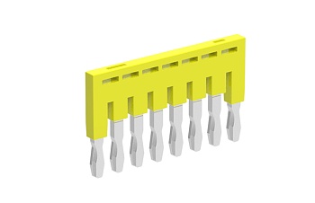 Соединительная перемычка TJB5.2-8 - Соединительная перемычка, втычная, изолированная, 8 полюсов, для серий клемм: TP/TU/TC, шириной 5,2 мм, цвет: желтый
