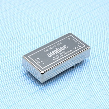 AM10E-4805SZ - Импульсный DC/DC преобразователь напряжения (из 48 в 5 В)10Вт, Вход 36…72В, выход 5В/2А, изоляция 1500В DC, корпус 51х25.4х10.2мм), -40…+85°C.