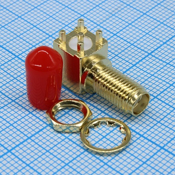 L-KLS1-SMA-KYWE-8-20 - Разъем SMA для монтажа на печатной плате с штекером углового типа