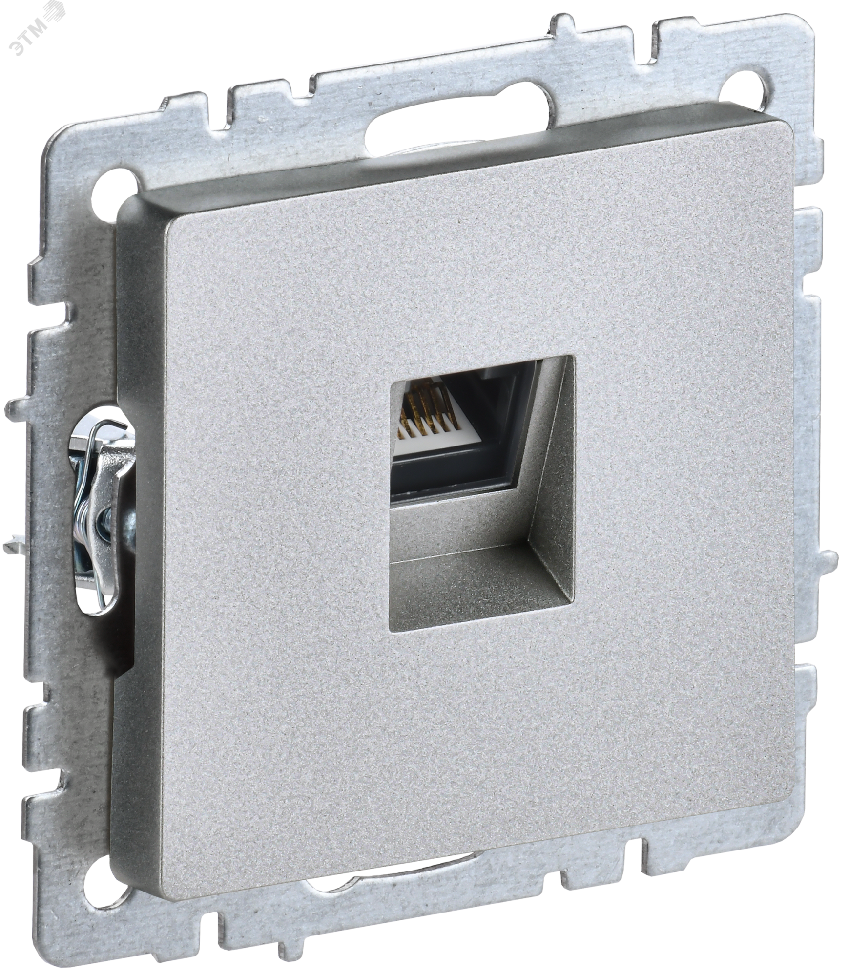 Розетка компьютерная СП RJ45 кат.5E BRITE РК10-БрА алюм. BR-K10-1-K47