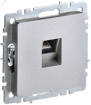 Розетка компьютерная СП RJ45 кат.5E BRITE РК10-БрА алюм. BR-K10-1-K47