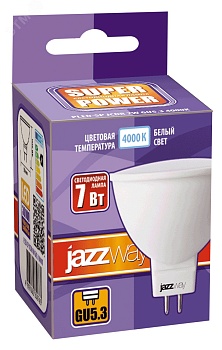 Лампа светодиодная PLED-SP 7Вт JCDR MR16 4000К нейтр. бел. GU5.3 520лм 230В 1033512