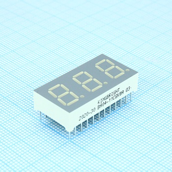 BA04-11CGKWA - 3-х разрядный индикатор/10,20мм/зеленый/570нм/9-25мкд