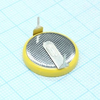 CR2032-VBY2 - Li, MnO2 батарея типоразмера R20, 3В, 0.22Ач, приваренные выводы, -20...70 °C