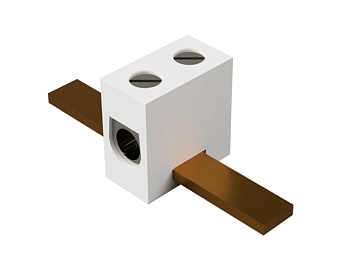 Клеммная колодка 1038 A - Клеммная колодка, керамическая, для установки на шину 3х10 мм, Тип 1038 A, 1 полюс, без защиты провода, максимальное сечение провода: 6 мм кв., номинальные характеристики: 250 V; 41 A; серия Appliance