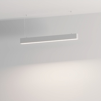 Светильник SP-LINE-HANG-4970-L970-41W Day4000 (RAL9006, 120 deg, 230V) IP33 049577 - Светильник ЛИНИЯ из  профиля SL-LINE-4970-2000 ANOD, цвет Day4000K  (Лента в 3 ряд(а)), световой поток - 2727 Лм. Длины сторон(ы) 970 мм, сечение - 49x70 мм. Способ устан