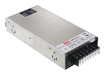 MSP-450-7.5 - AC-DC, med, ККМ, 450Вт, вход 85…264В AC, 47…63Гц /120…370В DC, выход 7.5В/60A,  рег. вых 6.8…9В, изоляция 4000В AC, в кожухе 218х105х41мм, -40…+70°С, доп. выход 5В/0.3А